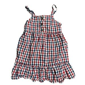 Old Navy | Girls Tiered Red White Blue Plaid Size 12-18M